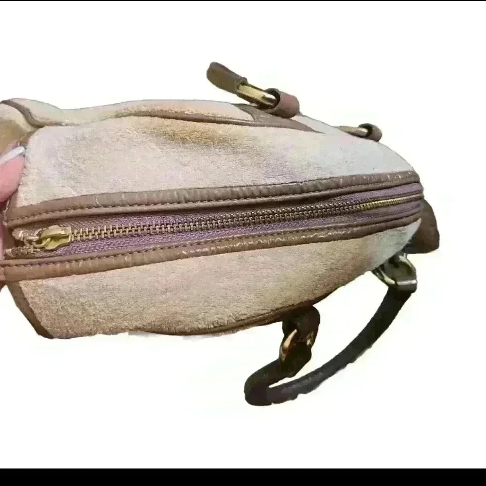 Juicy Couture Vintage Pink Terry Medium Bowling Bag Purse